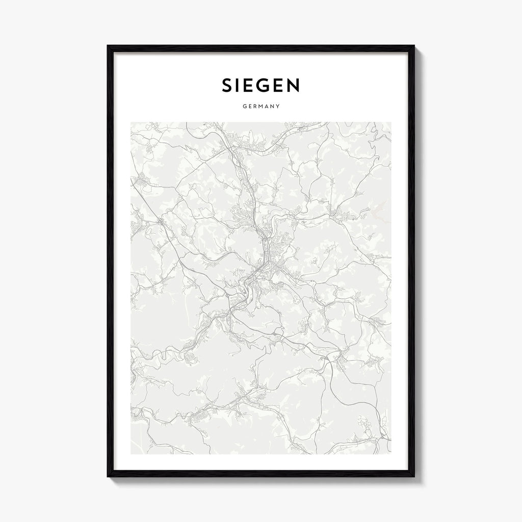 Siegen Map Poster