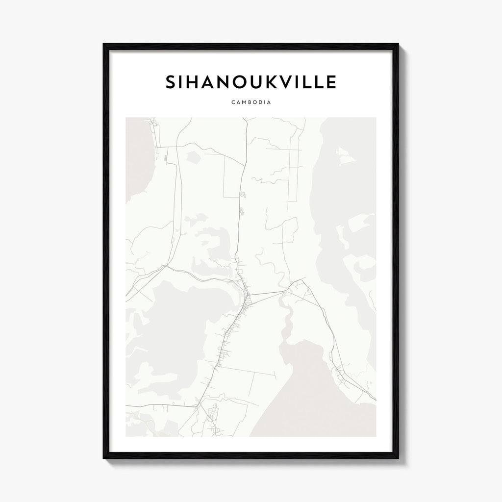 Sihanoukville Map Poster