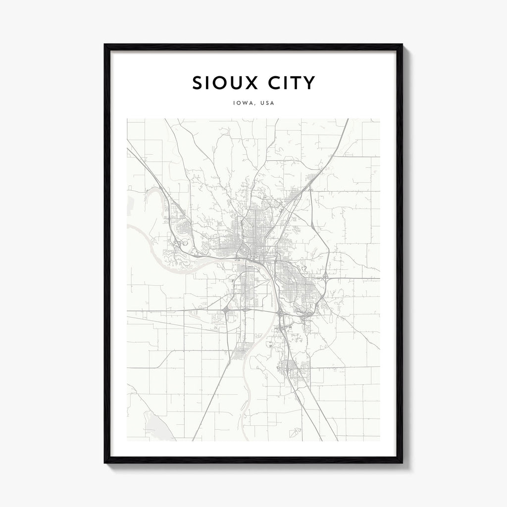 Sioux City Map Poster