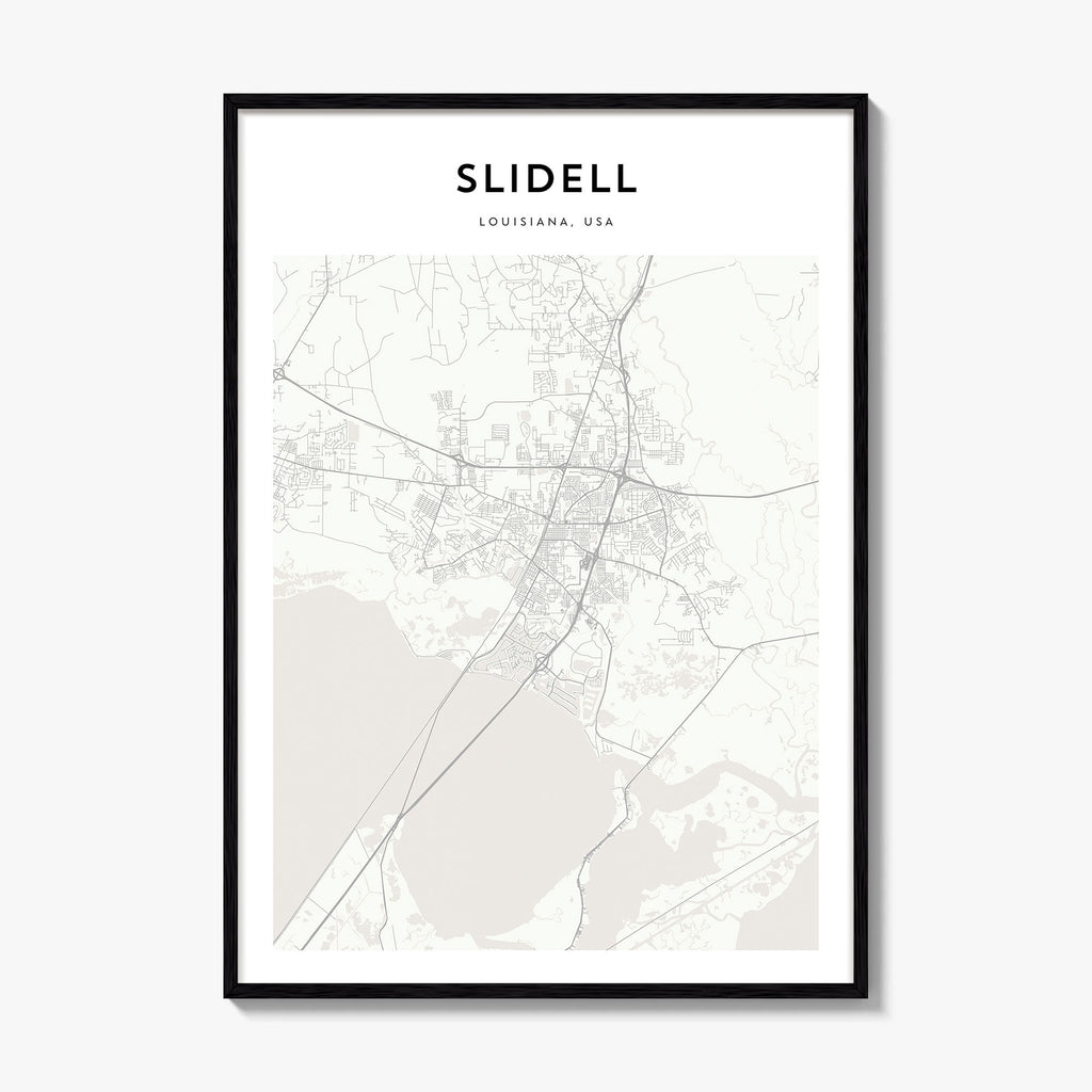 Slidell Map Poster
