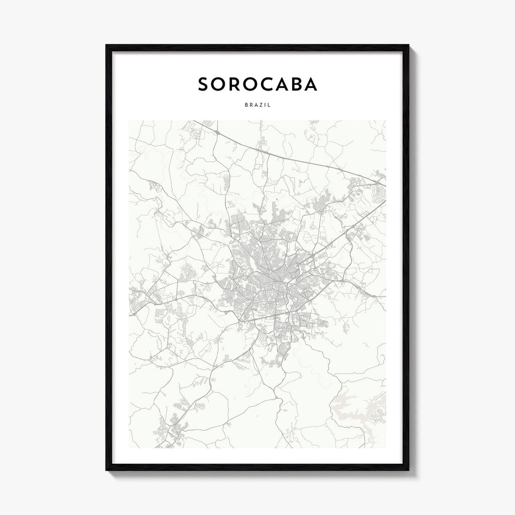 Sorocaba Map Poster