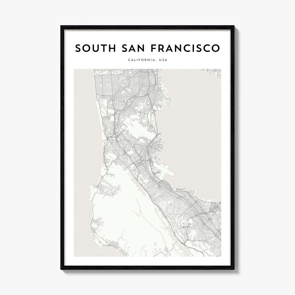 South San Francisco Map Poster