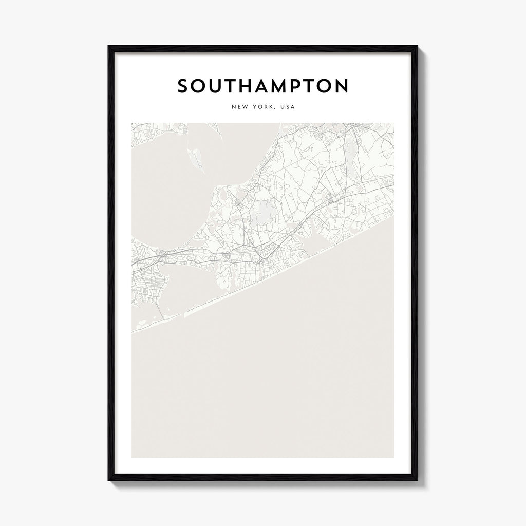 Southampton New York Map Poster