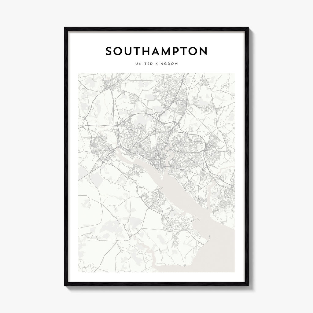 Southampton United Kingdom Map Poster