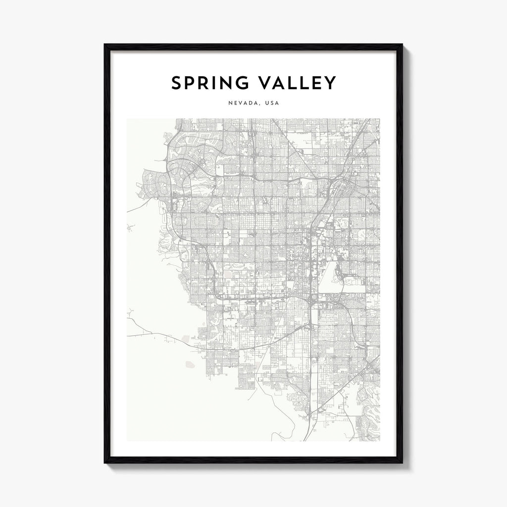 Spring Valley Map Poster