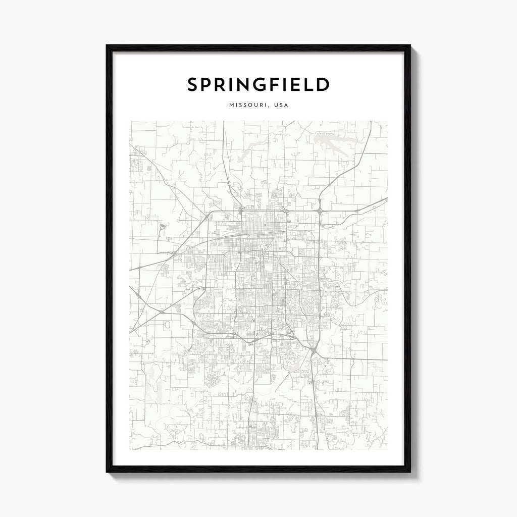 Springfield Missouri Map Poster