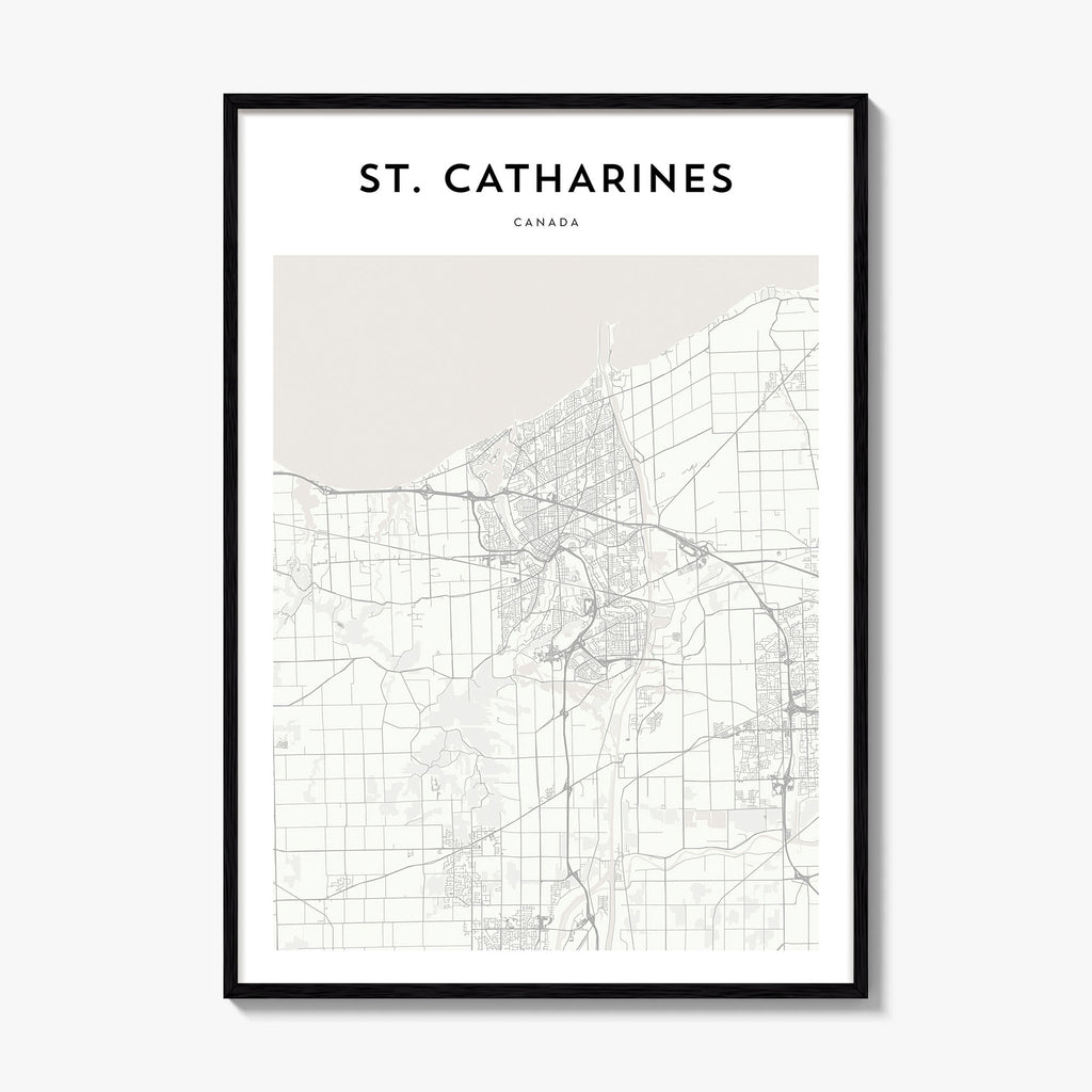 St Catharines Map Poster