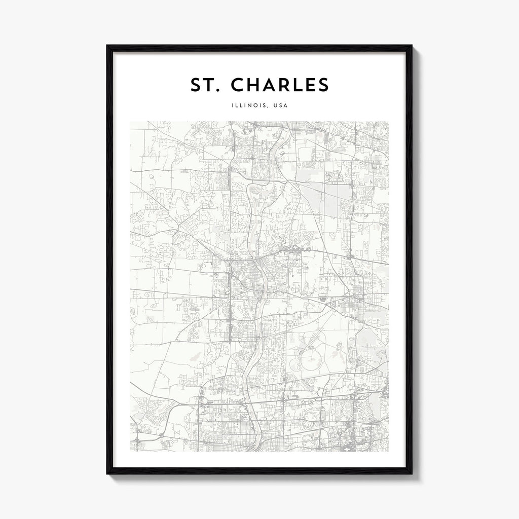 St Charles Map Poster