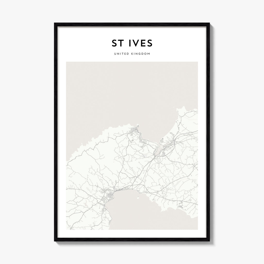 St Ives Map Poster