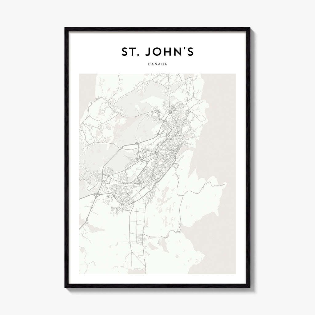 St Johns Map Poster