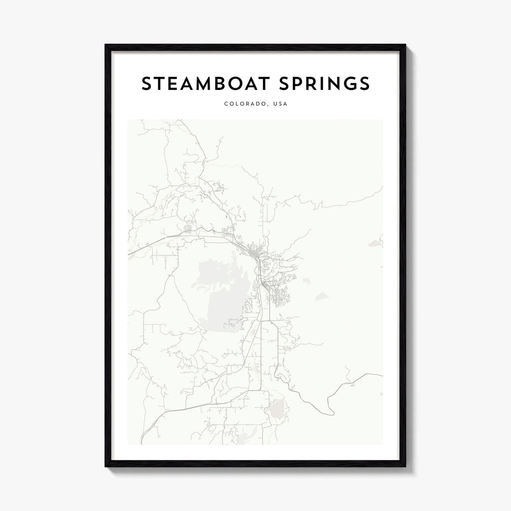 Steamboat Springs Map Poster