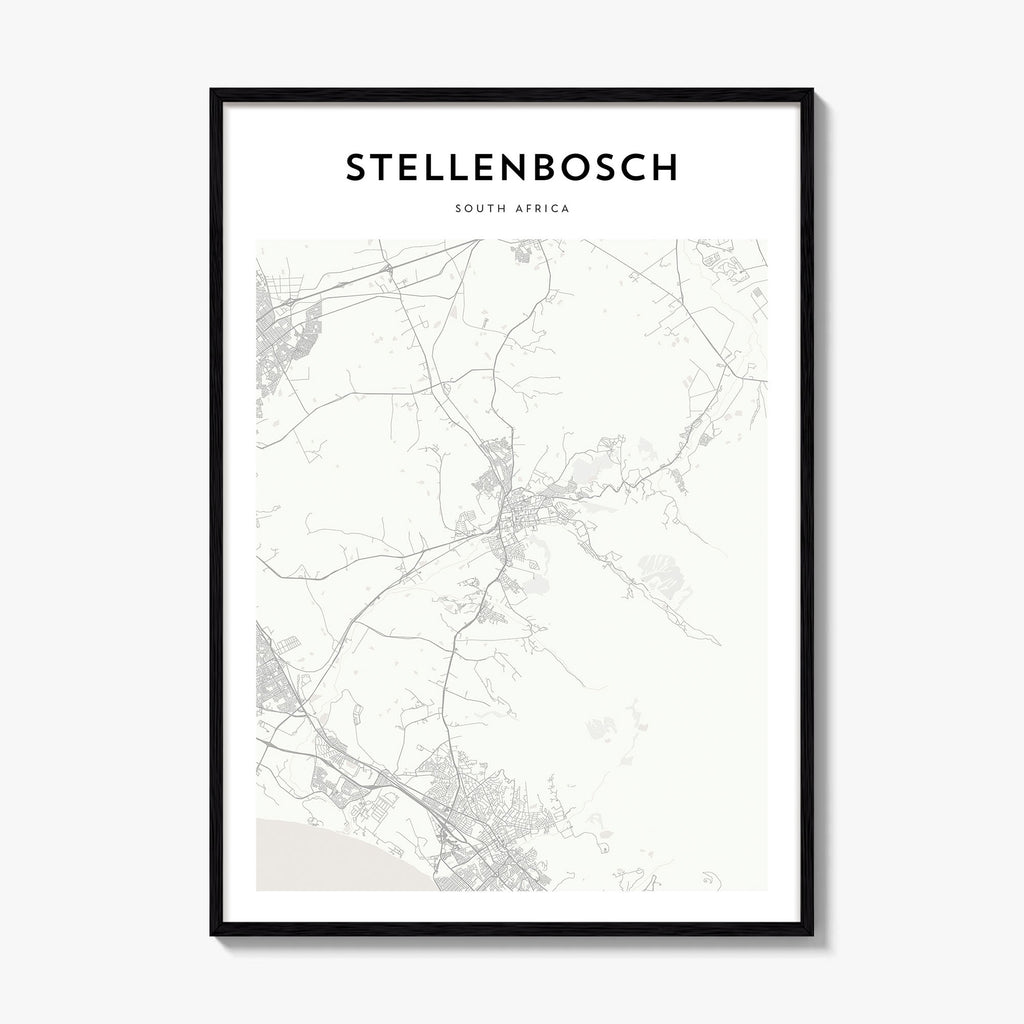 Stellenbosch Map Poster