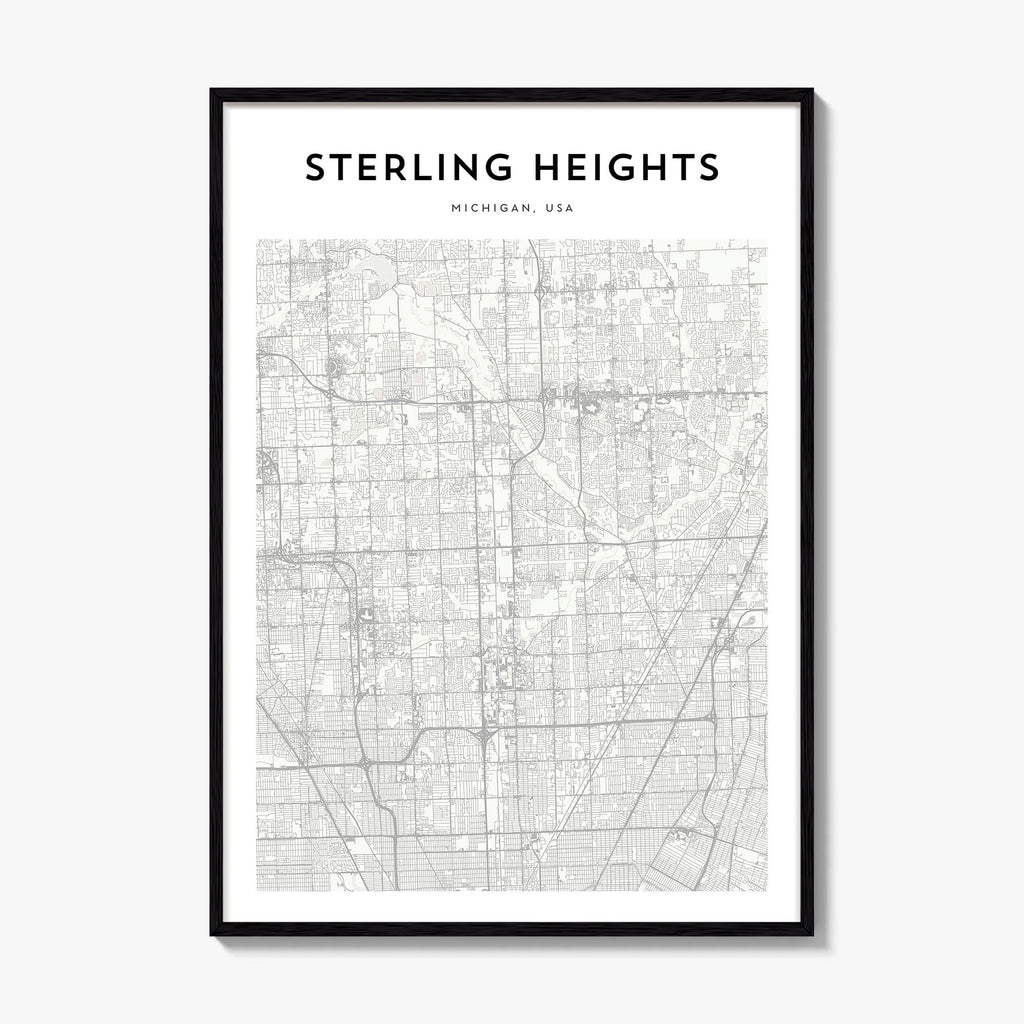 Sterling Heights Map Poster