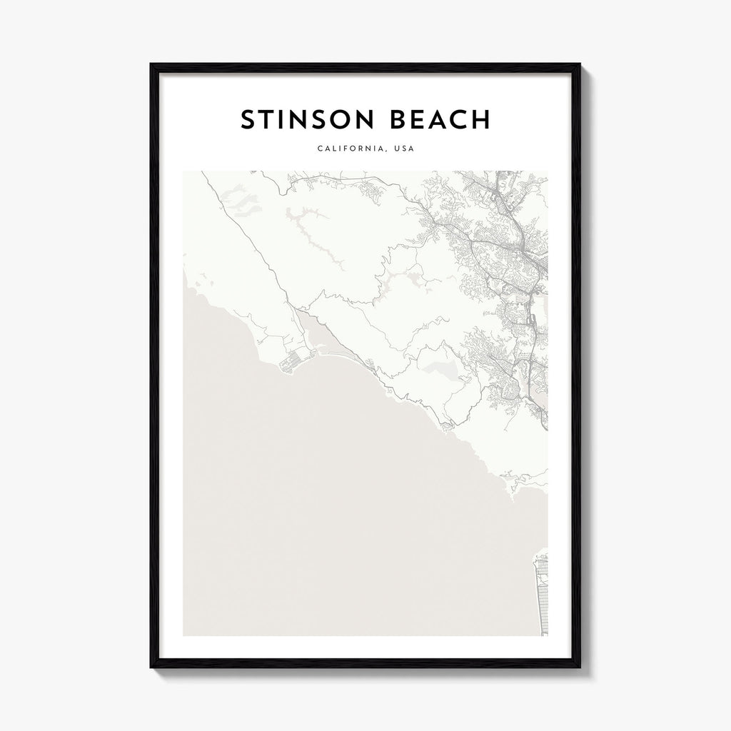 Stinson Beach Map Poster