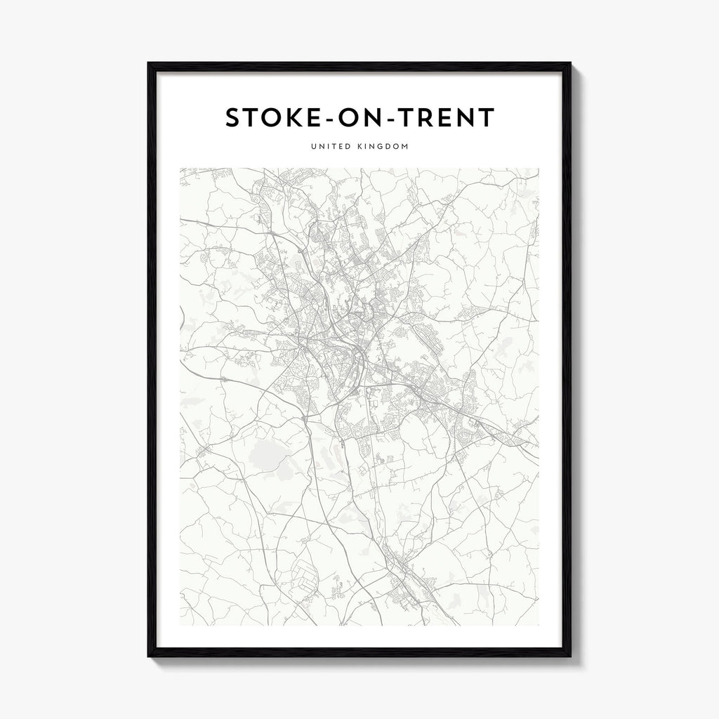 Stoke On Trent Map Poster