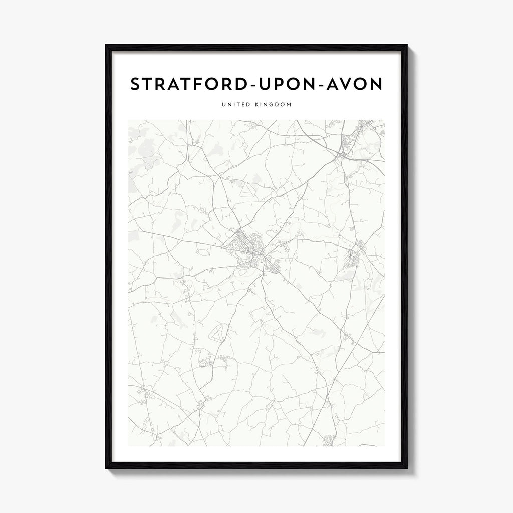 Stratford Upon Avon Map Poster