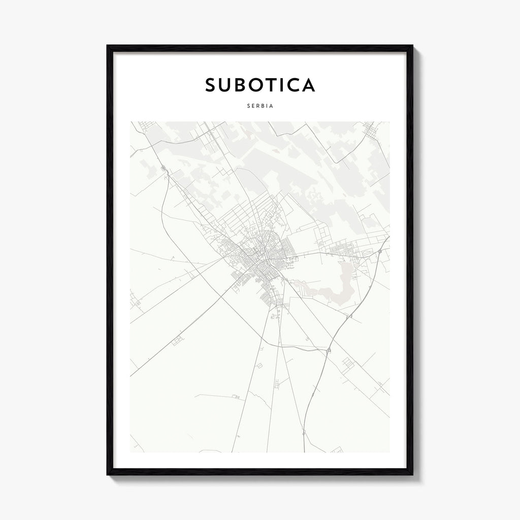 Subotica Map Poster