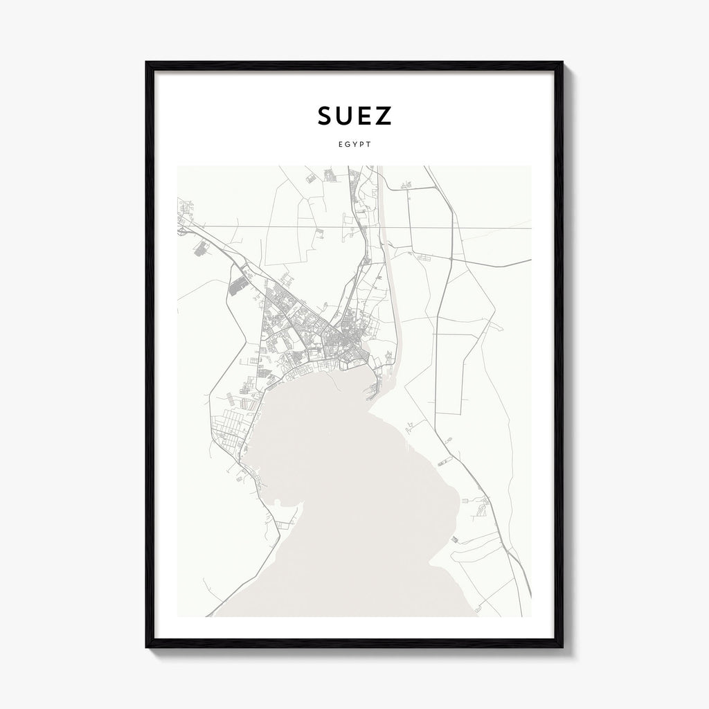 Suez Map Poster