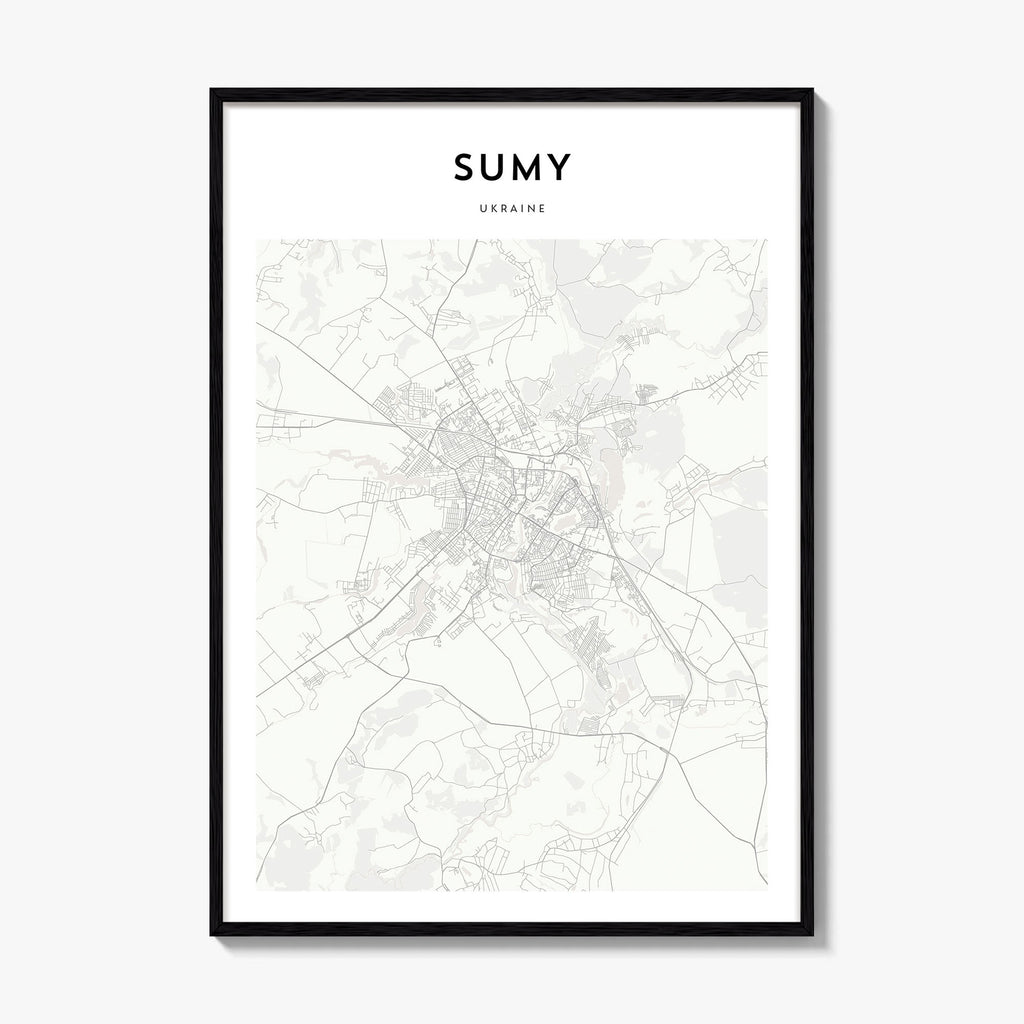 Sumy Map Poster