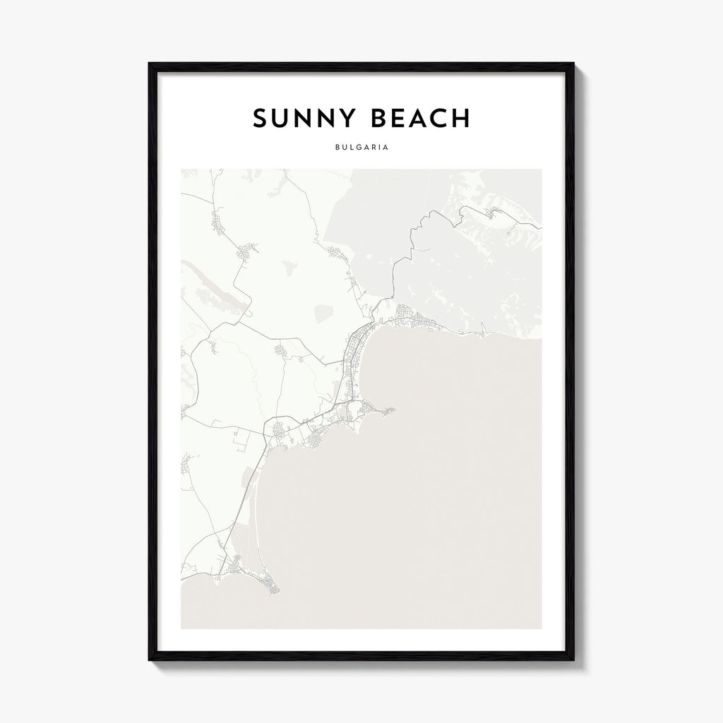 Sunny Beach Map Poster