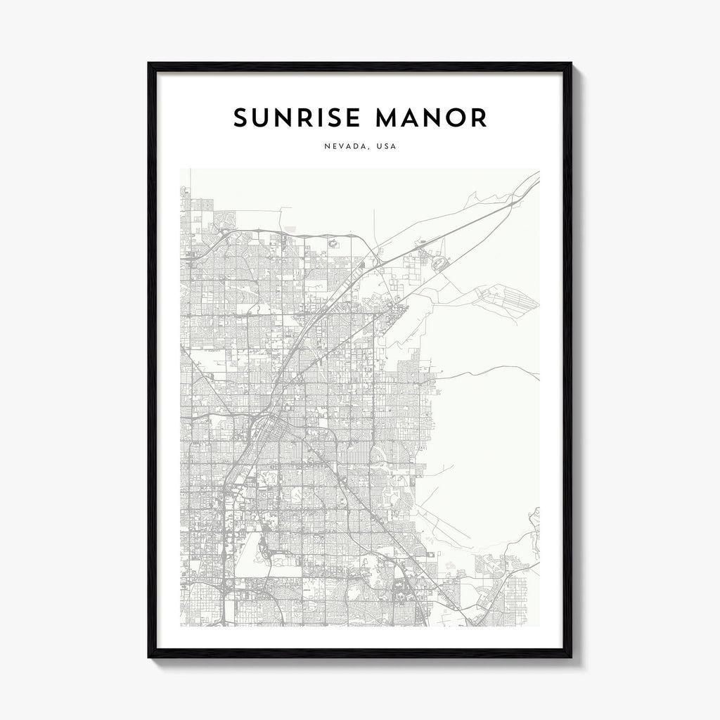 Sunrise Manor Map Poster
