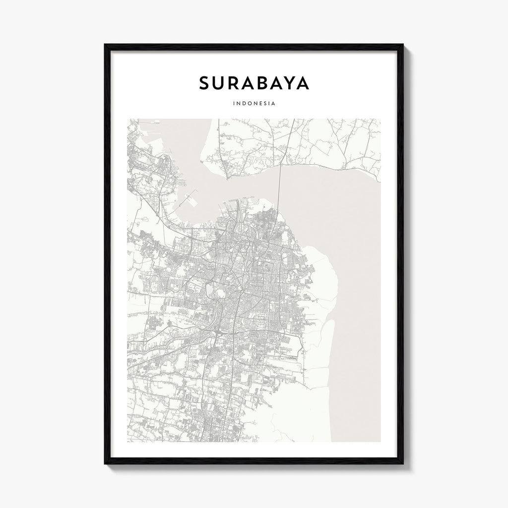 Surabaya Map Poster