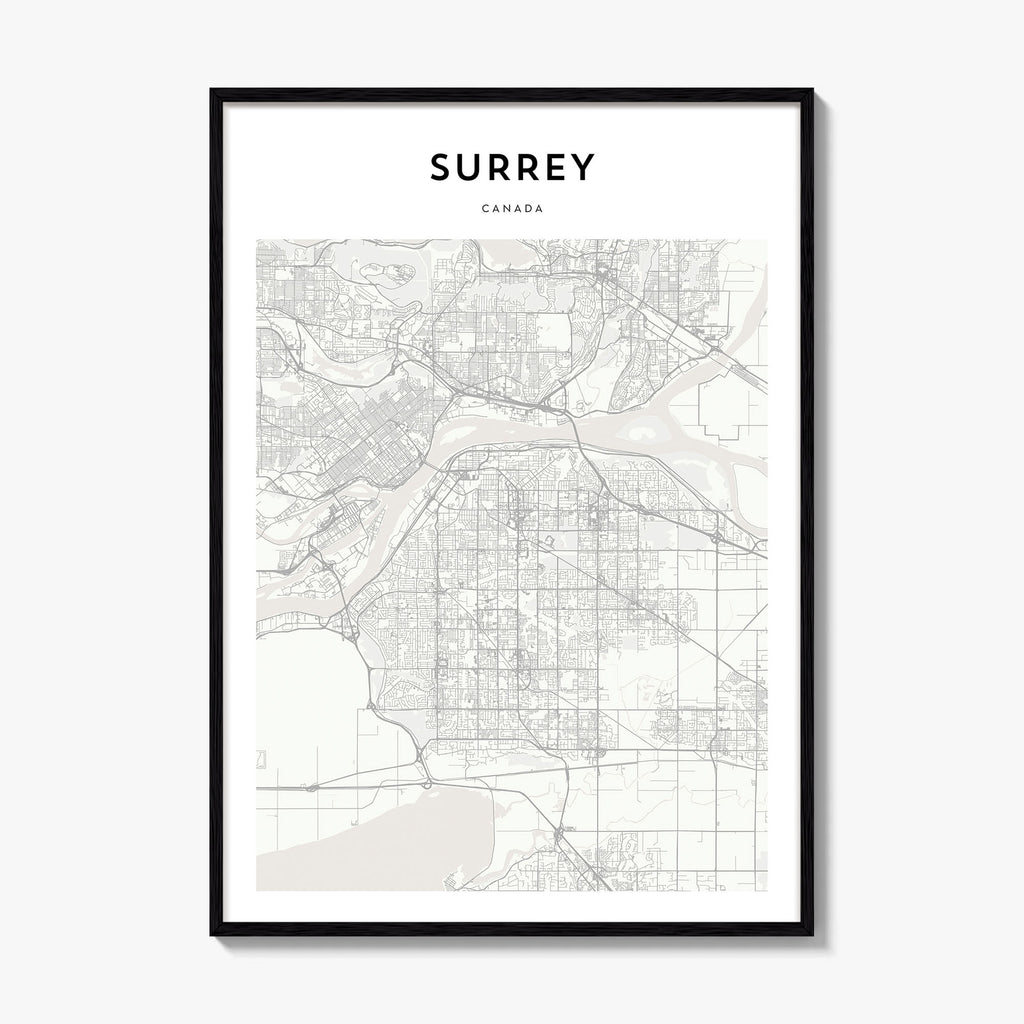 Surrey Map Poster