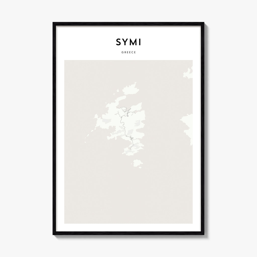 Symi Map Poster