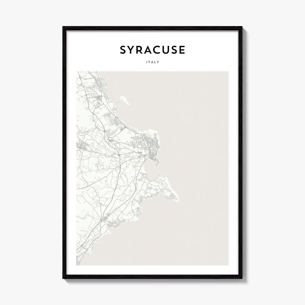 Syracuse Italy Map Poster