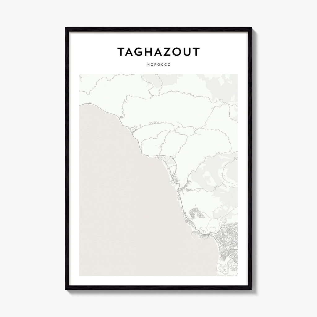 Taghazout Map Poster
