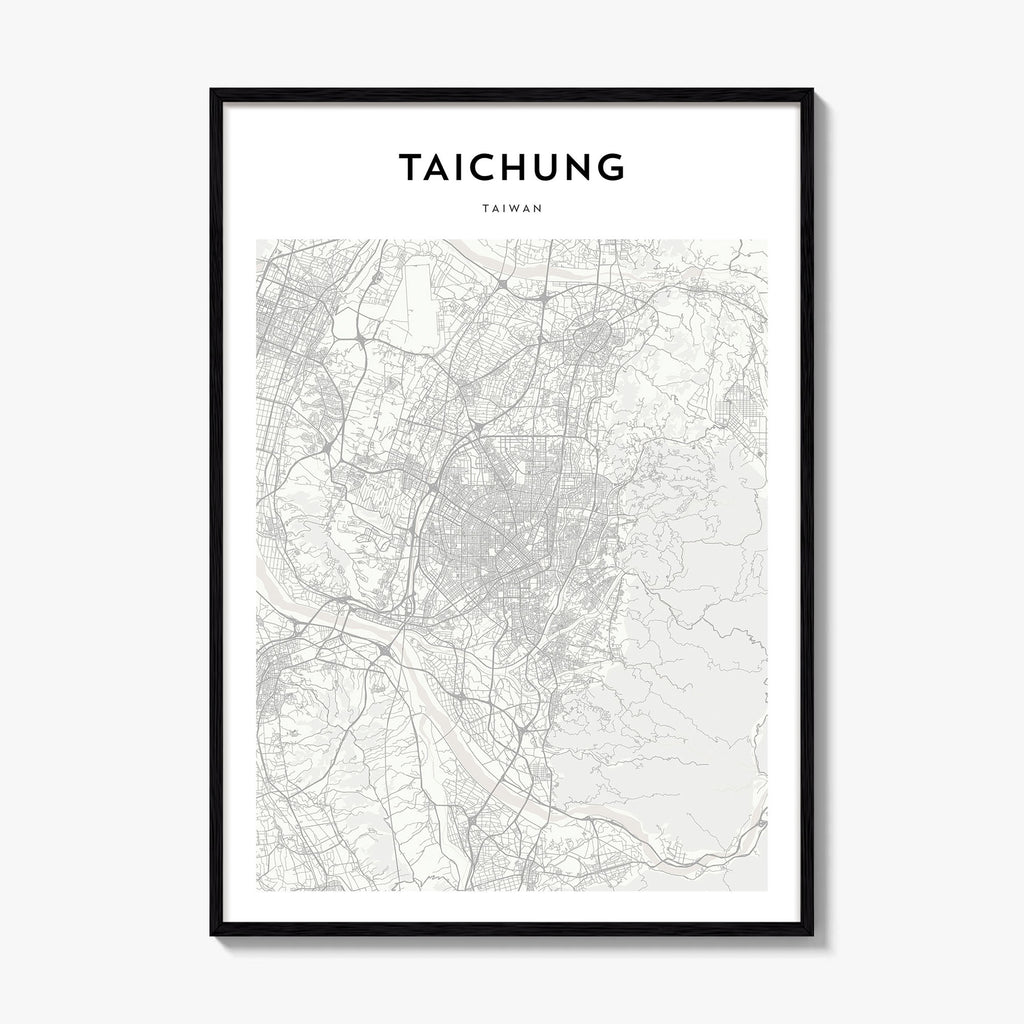 Taichung Map Poster