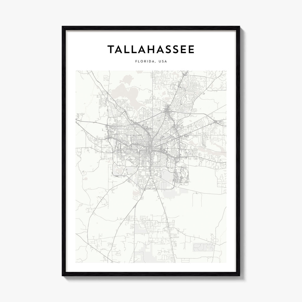 Tallahassee Map Poster