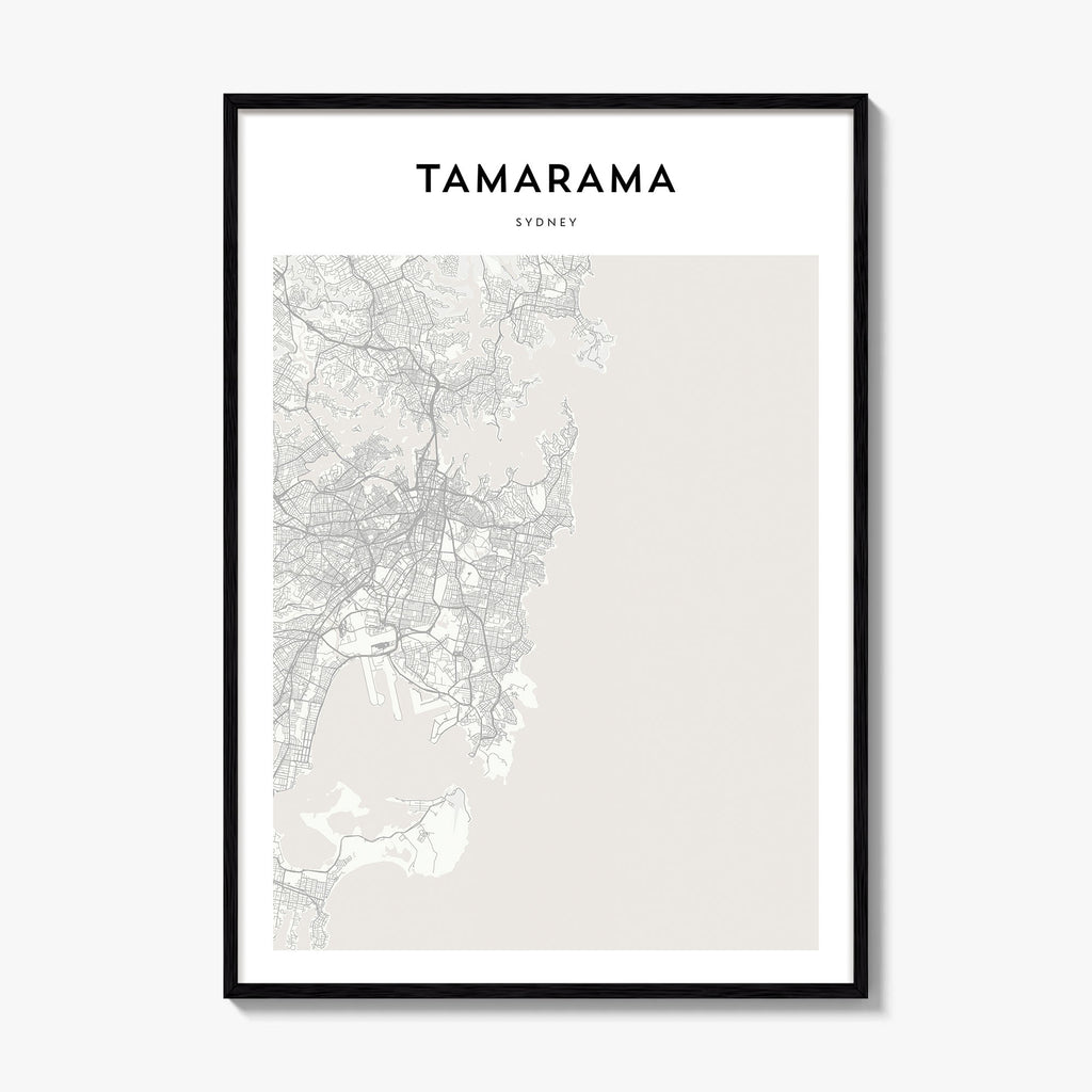Tamarama Map Poster