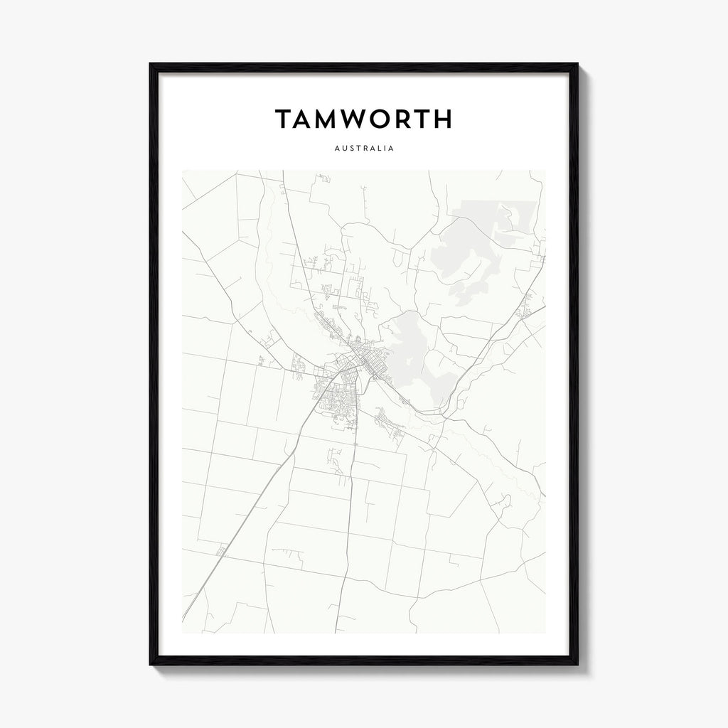 Tamworth Map Poster