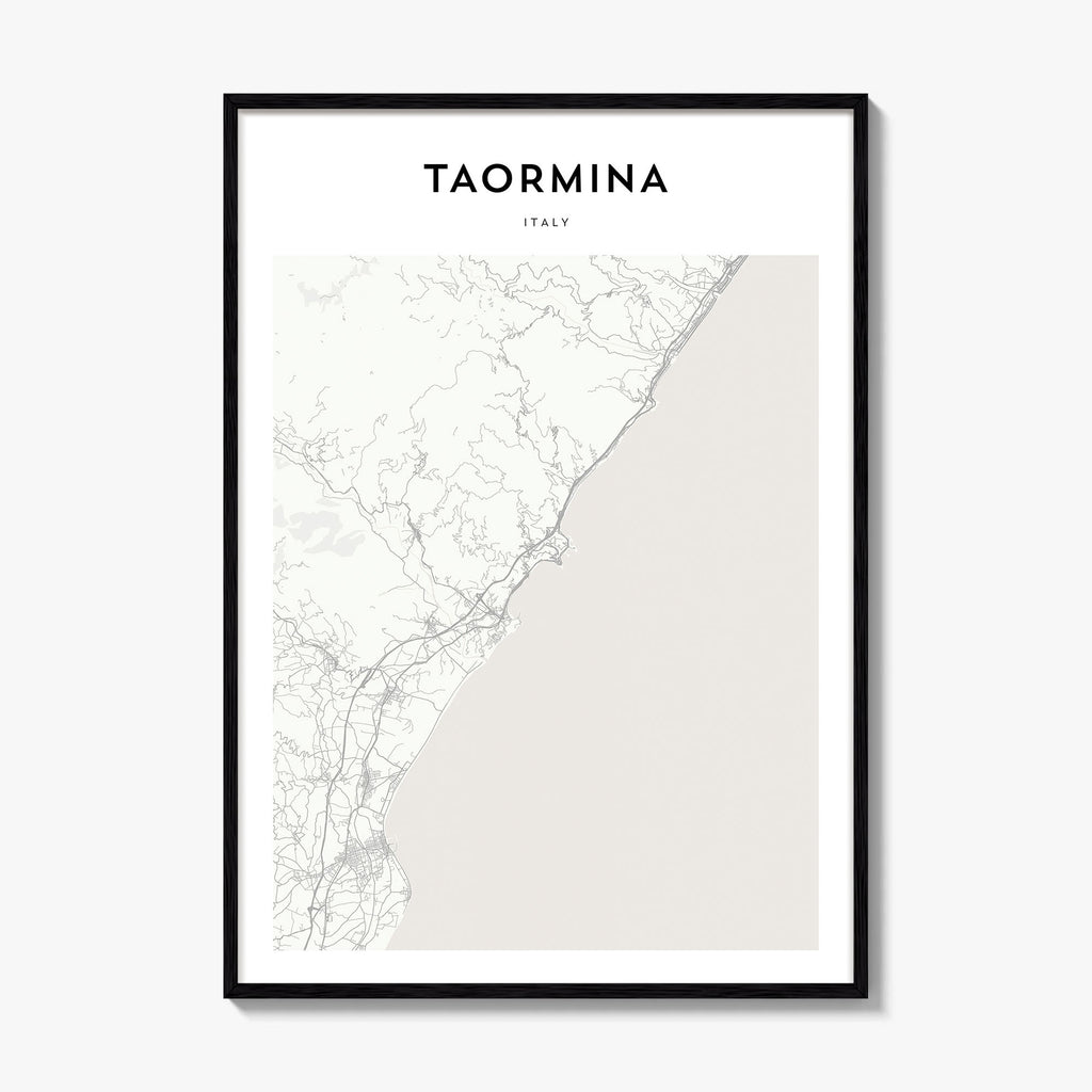 Taormina Map Poster
