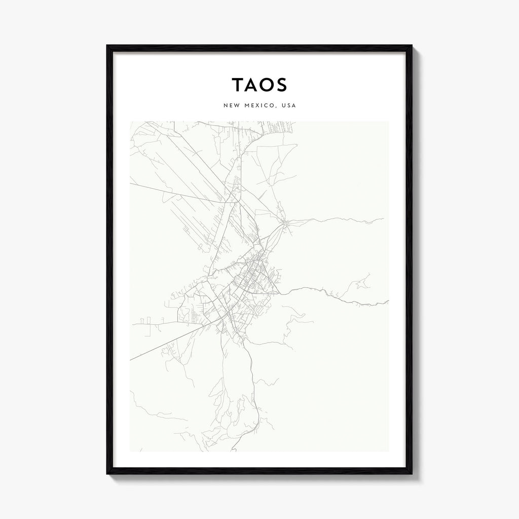 Taos Map Poster