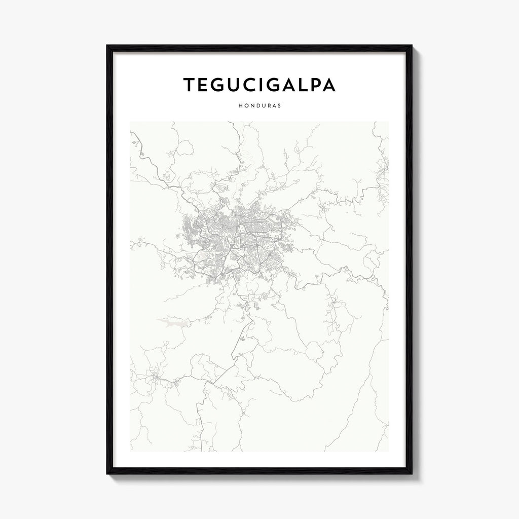 Tegucigalpa Map Poster