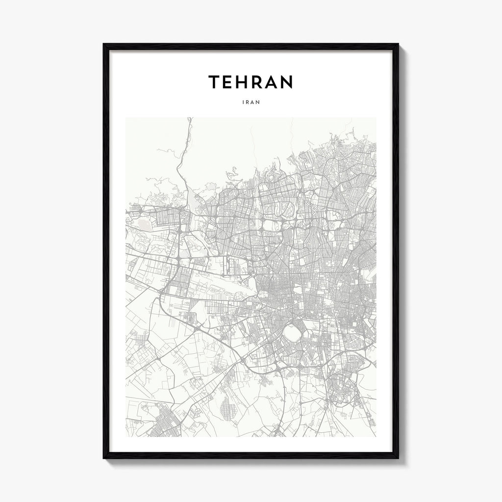Tehran Map Poster