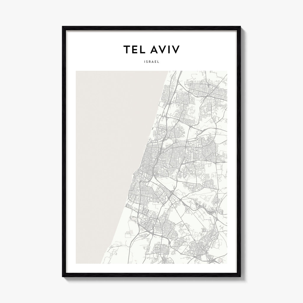 Tel Aviv Map Poster