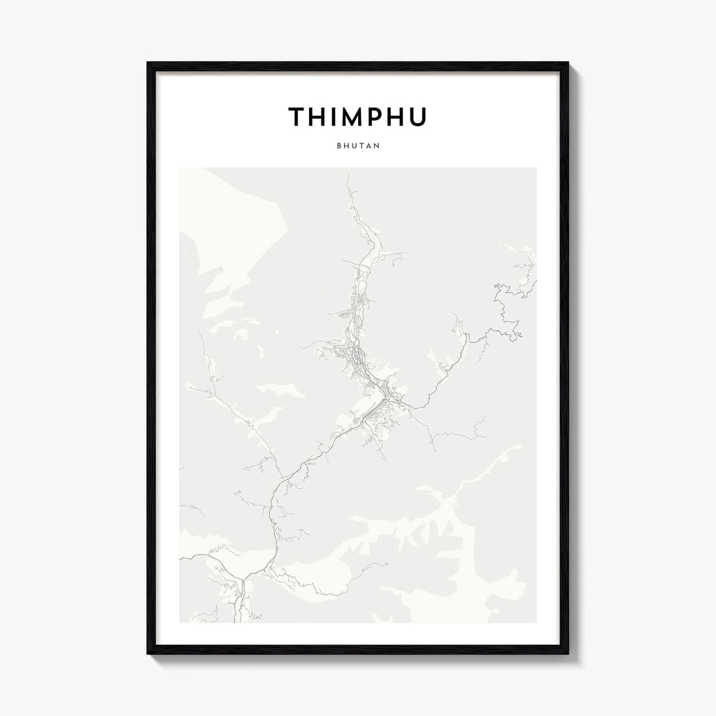 Thimphu Map Poster