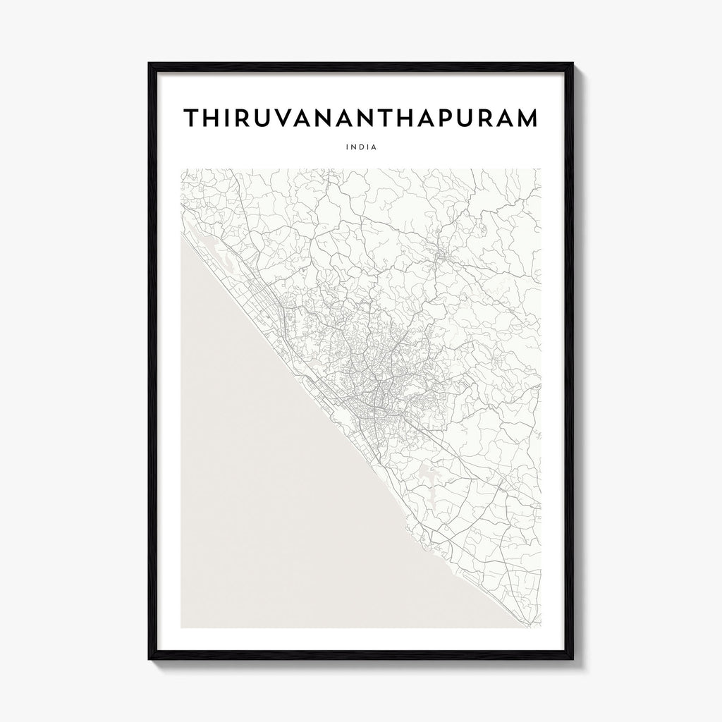 Thiruvananthapuram Map Poster