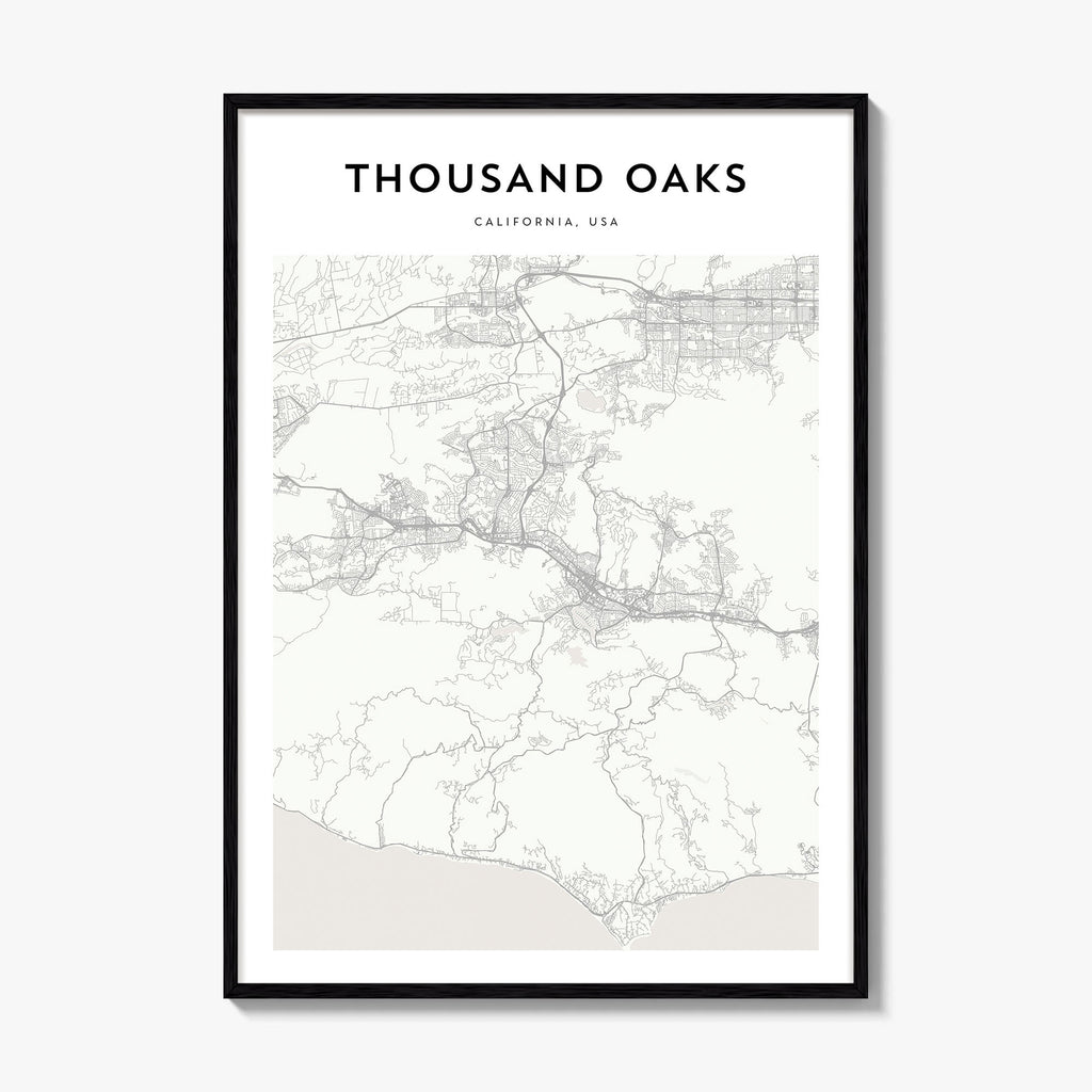 Thousand Oaks Map Poster