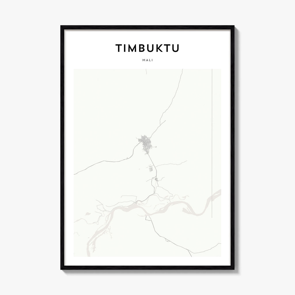 Timbuktu Map Poster
