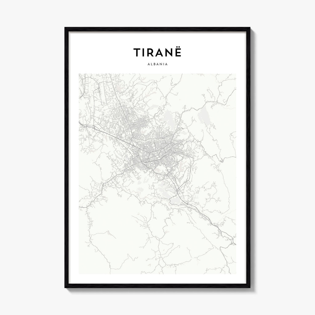 Tirana Map Poster