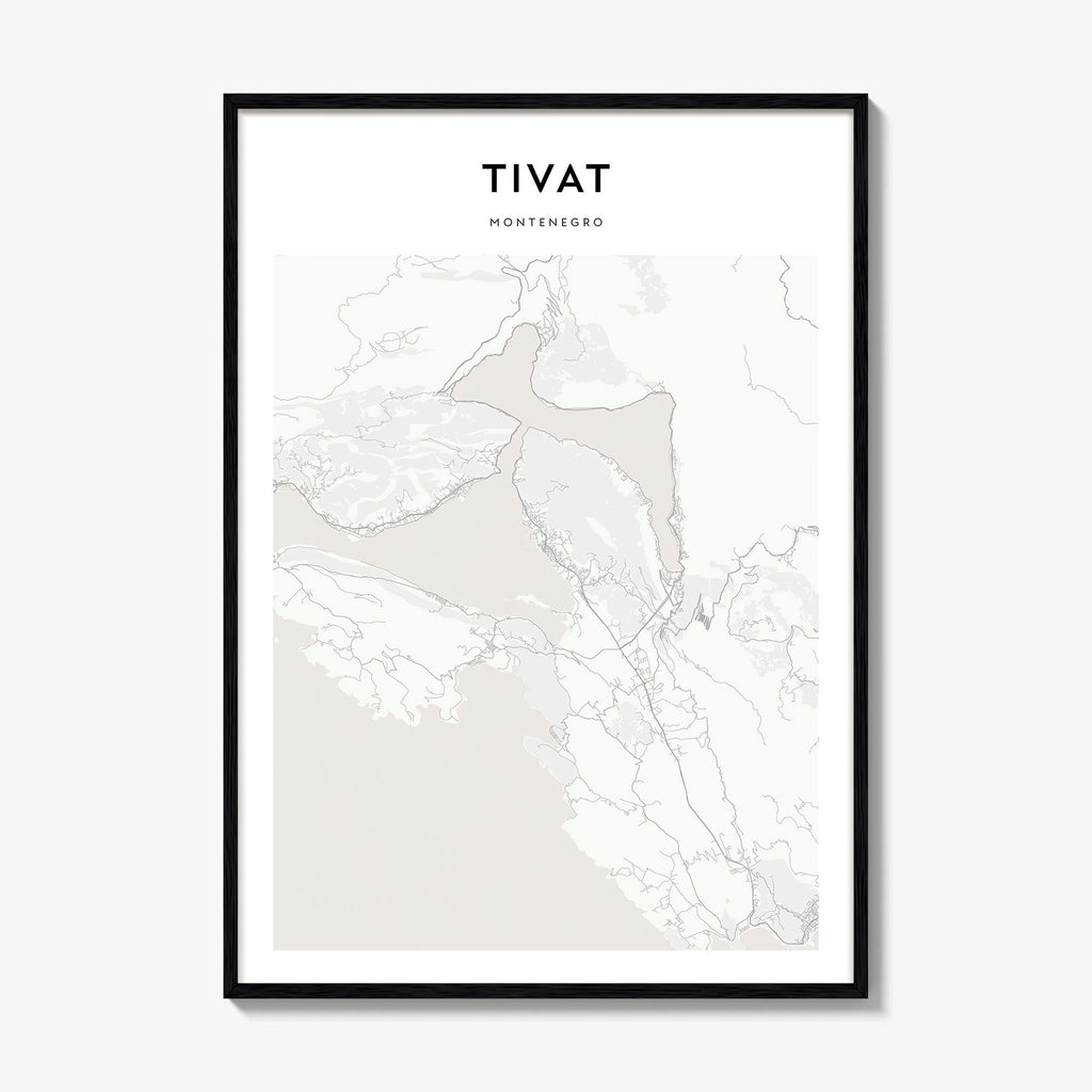 Tivat Map Poster