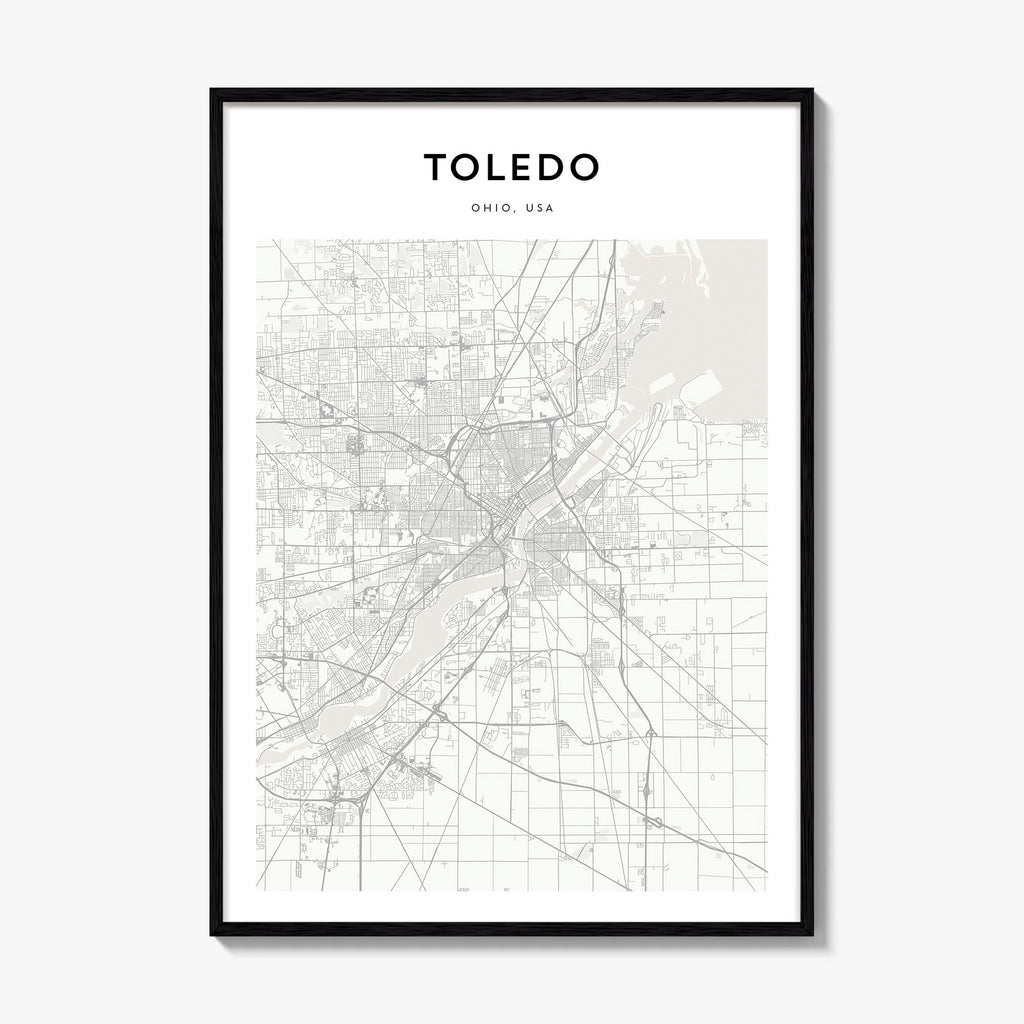 Toledo Ohio Map Poster