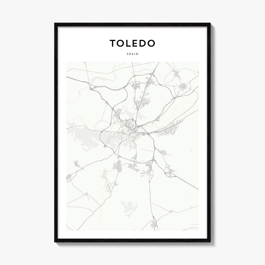 Toledo Spain Map Poster