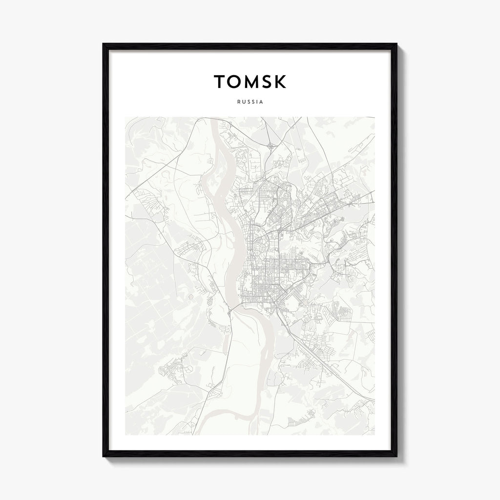Tomsk Map Poster