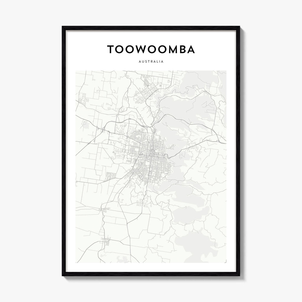 Toowoomba Map Poster
