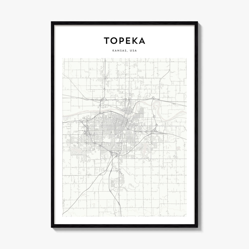 Topeka Map Poster